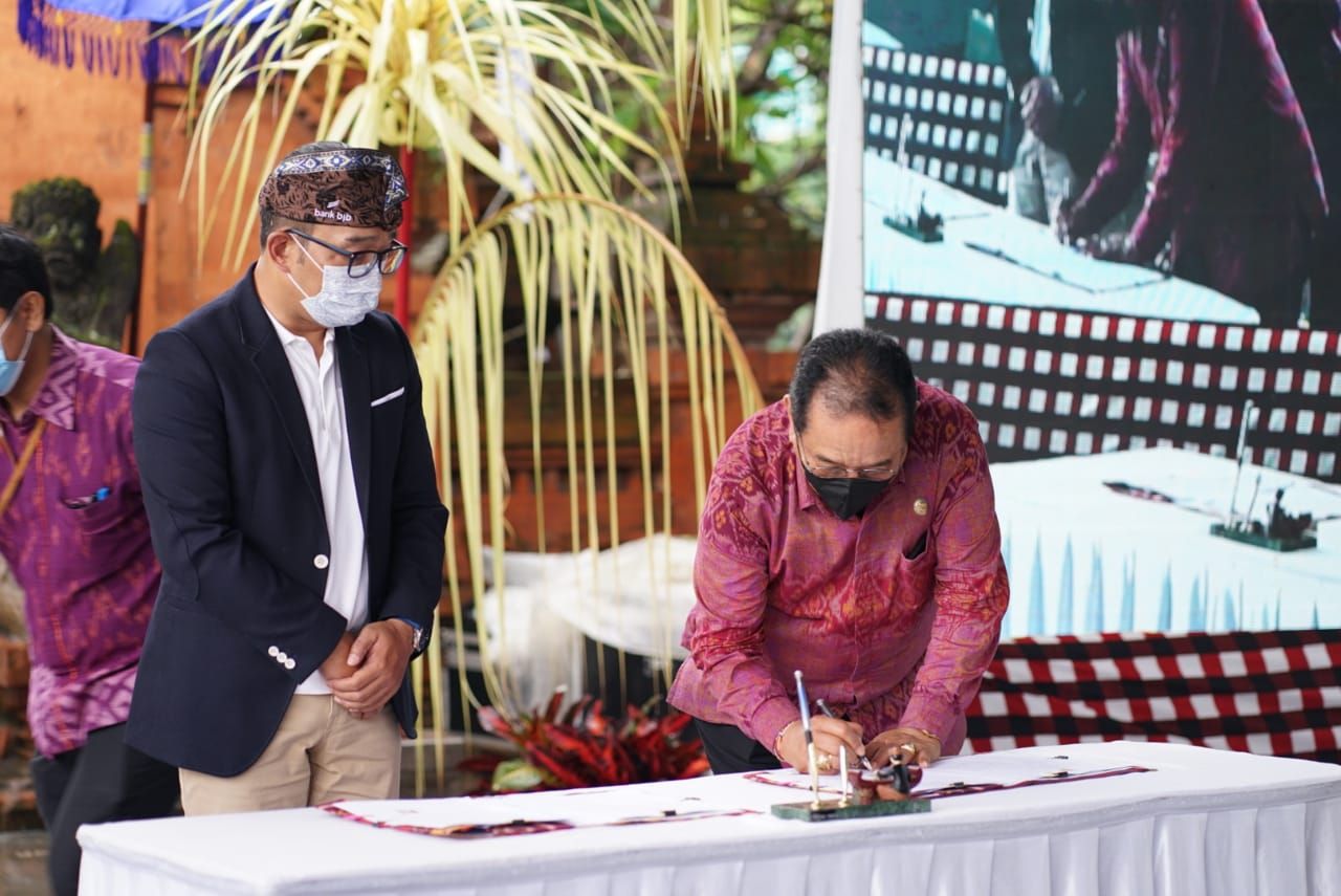 podiumnews.com-Bali-Jabar Teken Kerjasama Pengembangan Potensi Daerah dan Layanan Publik